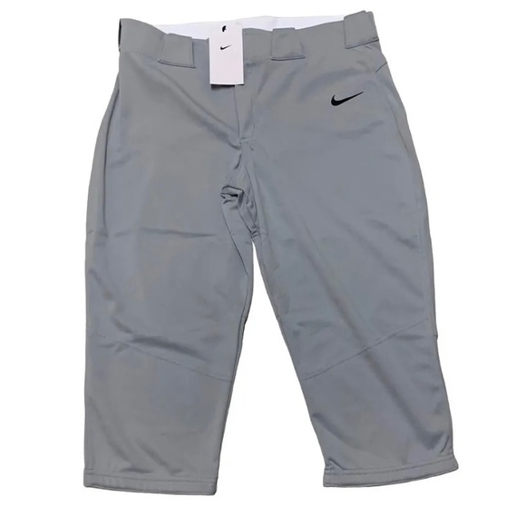 Nike Women’s XL Vapor Select 3/4 Length Softball Pants AV6642-052 Gray New NWT - Picture 1 of 4